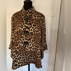 Joseph Ribkoff Leopard Print Swing Jacket